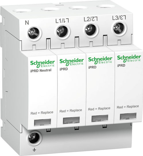 Schneider Electric iPRD20 Антикерни панел Тип T2 Четириполюсен Максимален изходен ток 20kA 3P+N
