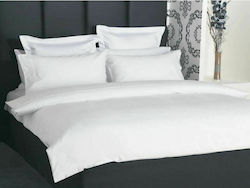 Γαρύφαλλο Hotel Sheet White Queen Size 220x260cm 100% Cotton 1pcs