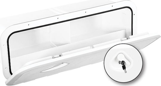 Lalizas Top Line Θυρίδα Αποθήκευσης Σκάφους Μ607xΠ243mm Λευκό Χρώμα