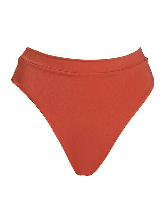 Bikini Slip Talie Înaltă Burgundy