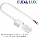 IP67/68 Conector de alimentare IP67/68 pentru bandă LED cu lățimea de 10,4 mm