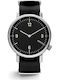Komono Magnus II Ανδρικό Ρολόι 45mm Μπαταρίας με Μαύρο Δερμάτινο Λουράκι