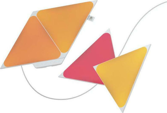Nanoleaf Διακοσμητικό Φωτιστικό Shapes Triangles LED RGB Hexagon 4τμχ