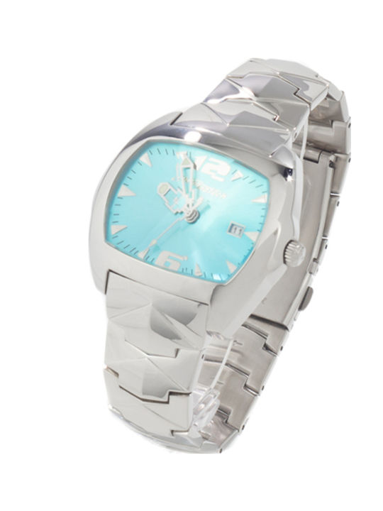 Chronotech Ανδρικό Ρολόι 41mm Μπαταρίας με Ασημί Μεταλλικό Μπρασελέ