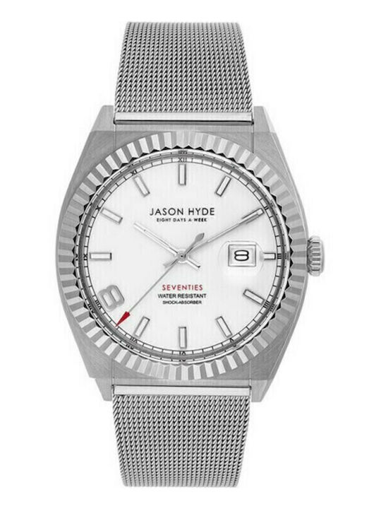 Jason Hyde Herrenuhr 40mm Batterie mit Silber M...