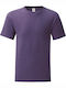 Fruit of the Loom Iconic 150 T Men's Short Sleeve Promotional T-Shirt Heather Purple
