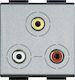 Legrand LivingLight Πρίζα RCA χωρίς Πλαίσιο 3RC...
