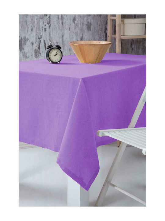 Linea Home W3688 Linen Checkered Tablecloth Μωβ...