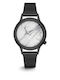 Komono Women's Watch with Black Leather Strap