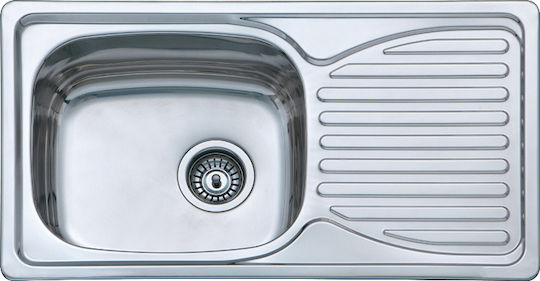 ecoSink Ένθετος Νεροχύτης Αριστερός Inox Σατινέ Μ78xΠ43cm Ασημί