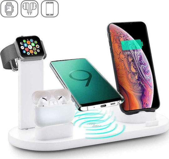 Andowl Ασύρματος Φορτιστής (Qi Pad) Λευκός (Q-L023)
