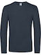B&C Exact 190 LSL Ανδρικό Διαφημιστικό T-shirt Navy