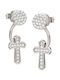 Folli Follie Earrings Ear Jackets made of Silver with Stones 3E15S138C