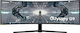 Samsung Odyssey G9 LC49G95TSSR Ultrawide VA HDR Curved Gaming Monitor 49" 5120x1440 240Hz με Χρόνο Απόκρισης 1ms GTG