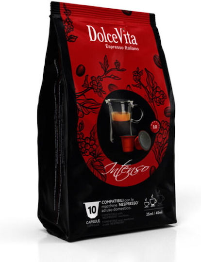Dolce Vita Капсули Еспресо Vita Intenso Съвместими с машина Nespresso 10капси
