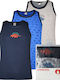 Energiers Kids' Set with Undershirts Sleeveless Blue 3pcs