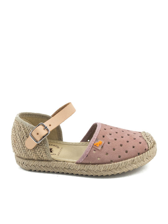 Kids Espradrilles with Adjustable Metal Clasp Pink