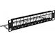 EFB Patch Panel Keystone για Rack 1U 10" 12 Θυρών Μαύρο
