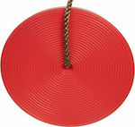 Κούνια Δίσκος Κρεμαστή Πλαστική για 3+ Ετών Κόκκινη