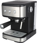 Crown CEM-1523 Μηχανή Espresso 850W Πίεσης 15bar Ασημί