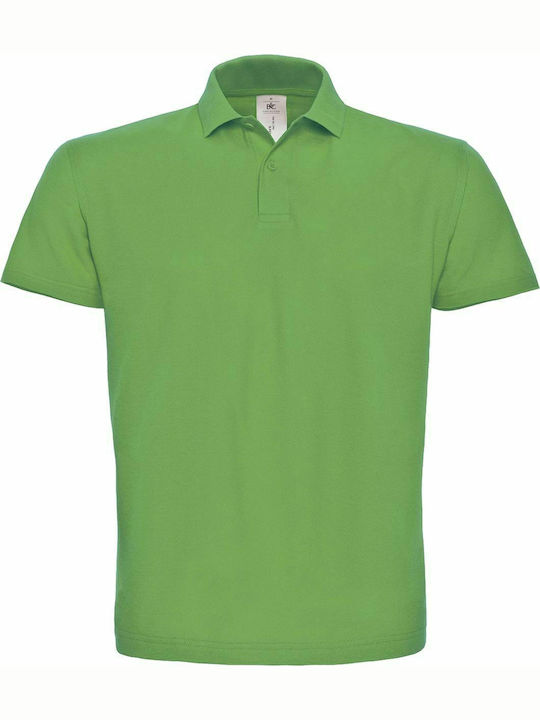 B&C ID.001 Мъжка рекламна поло тениска Real Green