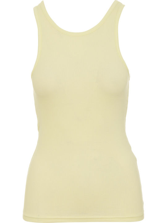 Only Women's Summer Blouse Cotton Sleeveless Yellow