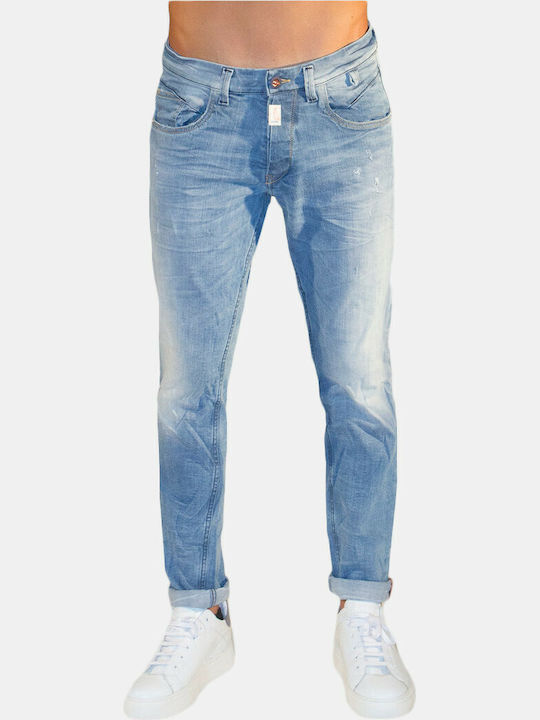 Cover Jeans E2758 Pantaloni de Bărbați din Jean în Croială Slim Albastru E2758-26