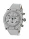 Glam Rock Women's Watch Chronograph with White Leather Strap