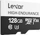 Lexar High-Endurance microSDXC 128GB Class 10 U3 V30 UHS-I