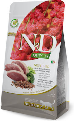 Farmina N&D Quinoa Neutered Ξηρά Τροφή για Ενήλικες Στειρωμένες Γάτες με Πάπια 5kg