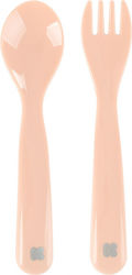 Kikka Boo Baby Set with Fork Glossy made of Plastic Pink 2pcs