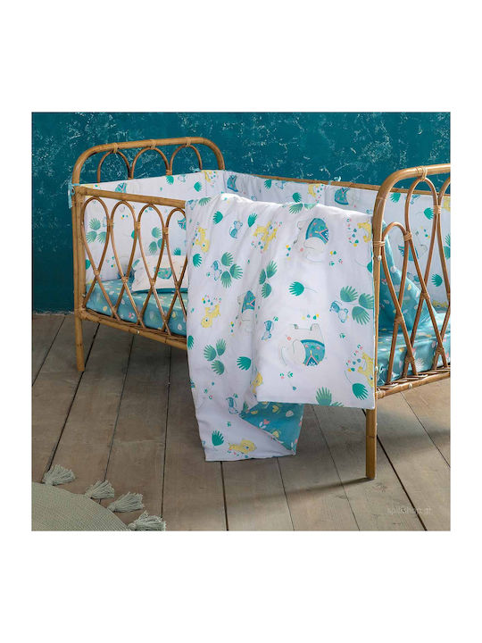Nima Baby Quilt Chirpy 100x142cm Petrol