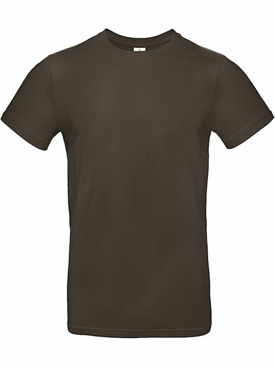B&C E190 Ανδρικό Διαφημιστικό T-shirt σε Καφέ Χ...