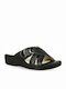 Parex Anatomic Women's Leather Platform Wedge Sandals Black