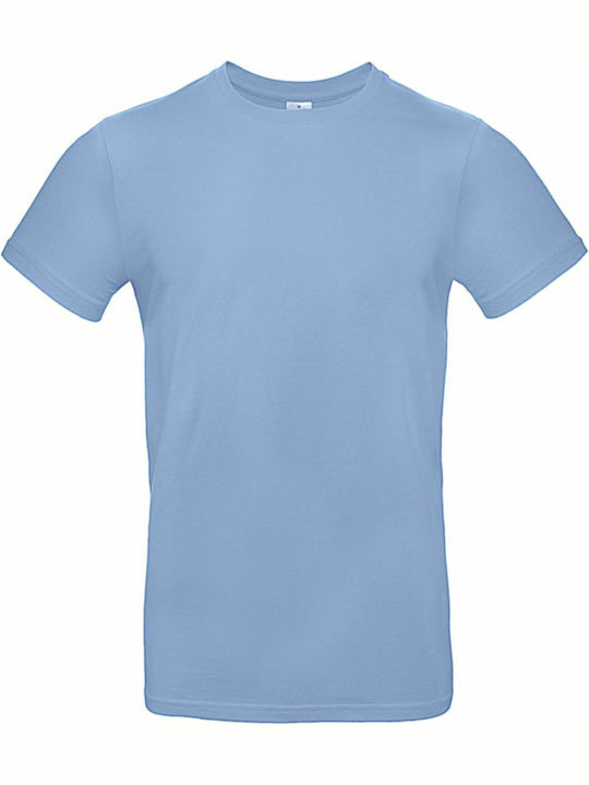 B&C E190 Ανδρικό Διαφημιστικό T-shirt Sky Blue
