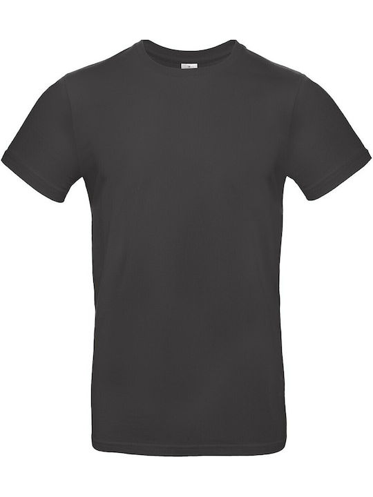 B&C E190 Ανδρικό Διαφημιστικό T-shirt Κοντομάνικο Used Black