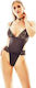 Anais Apparel Zalia Sexy Κορμάκι με Δαντέλα Black