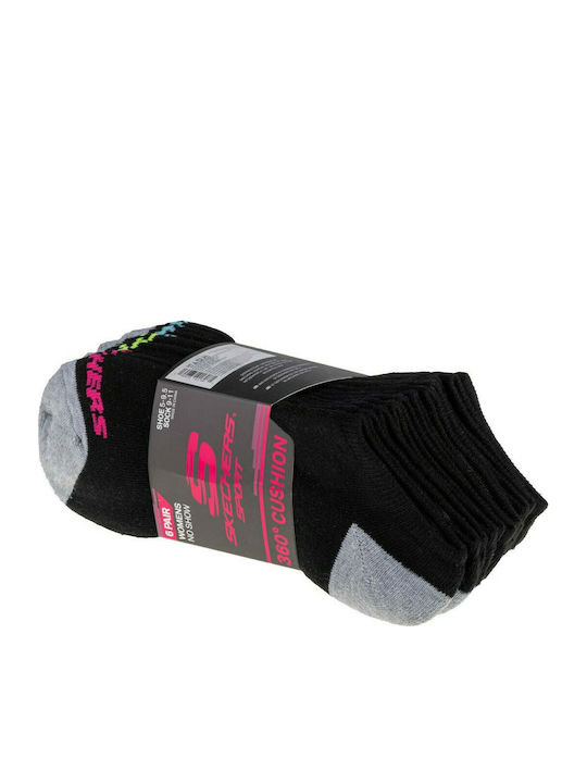 Skechers Athletic Kids' Ankle Socks Black 6 Pairs