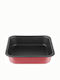 Pal Colors Aluminum Rectangular Baking Pan with Non-stick Coating Hibiscus 25x25cm