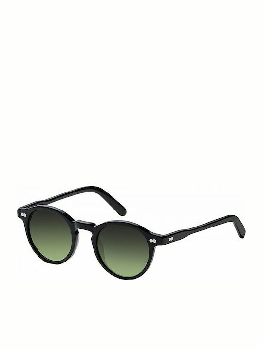 Moscot Miltzen Sonnenbrillen mit Schwarz Rahmen und Grün Verlaufsfarbe Linse