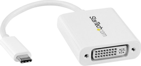 StarTech CDP2DVIW Μετατροπέας USB-C male σε DVI-I female Λευκό