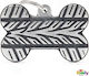 My Family Bronx Tyre Dog ID Tag Bone Silver Met...