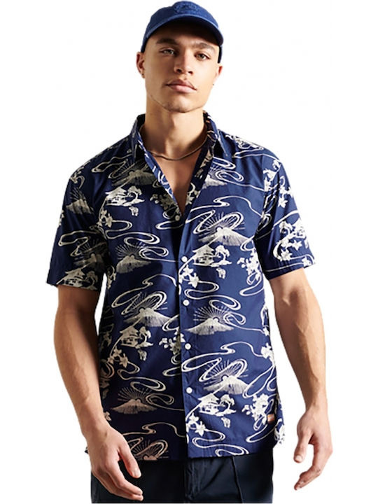 Superdry HAWAIIAN Κοντομάνικο Πουκάμισο σε Στεν...