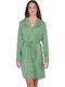Summer Mini Shirt Dress Green