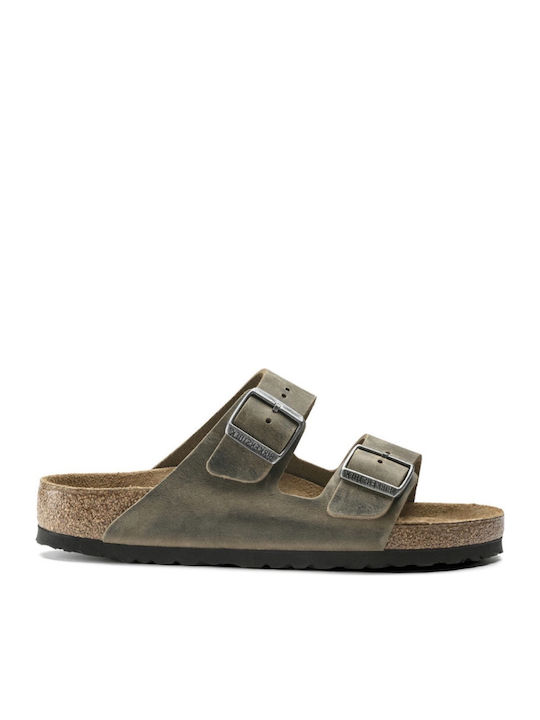 Arizona BS Δερμάτινα Ανδρικά Σανδάλια Green Narrow Fit