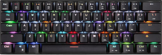 Motospeed CK62 RGB Ασύρματο Gaming Μηχανικό Πληκτρολόγιο 60% με Outemu Blue διακόπτες και RGB φωτισμό (Αγγλικό US)