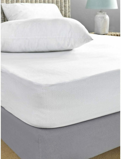 Palamaiki Protective Cover Semi-double Waterproof with Skirt White 110x200+30cm