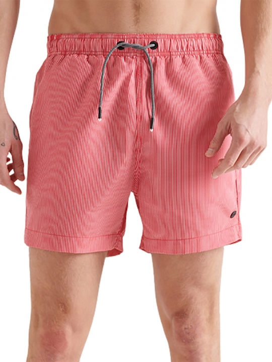 Superdry Ανδρικό Μαγιό Σορτς Κόκκινο με Ρίγες