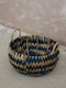 Saira Decorative Basket Wicker with Handles Blue 35x35x18cm 26487 Nima