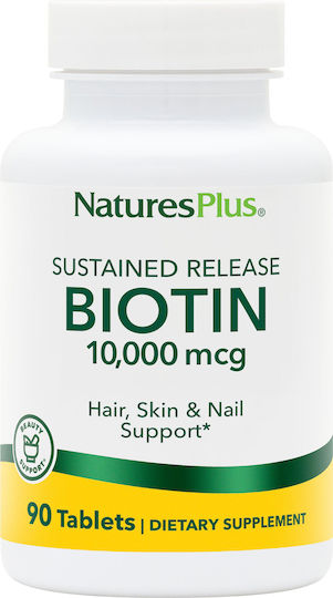 Nature's Plus Klinisch hochdosiertes Biotin Vitamin B7 (Biotin) 10 mg 90 Tabletten